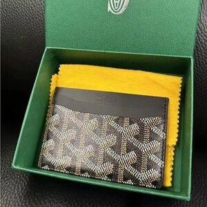 Goyard Black and White Patterned Card Holder
